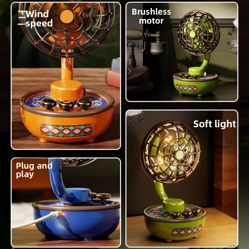 Portable Retro Silent Desktop  - Usb Fan Silent 评论和价格