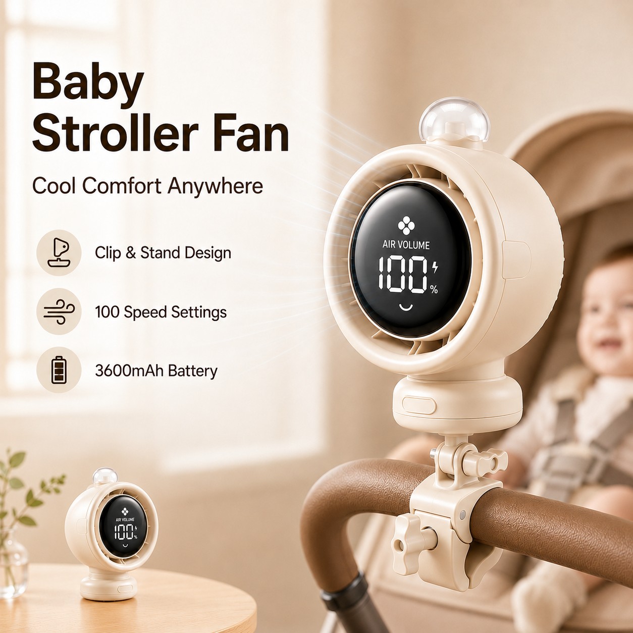 2026 New Portable Stroller Fan - Usb Fan Silent 评论和价格